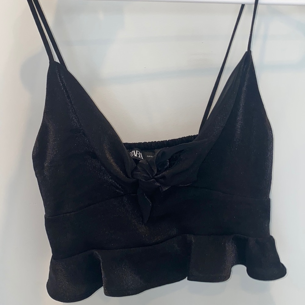 Beautiful Black Zara Tank Top with knot